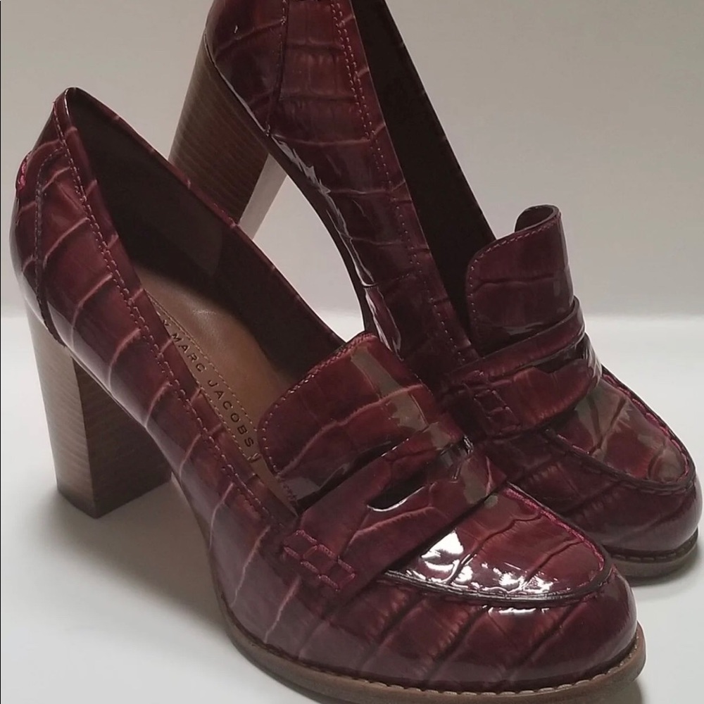 Maroon Marc Jacob Heeled Loafers